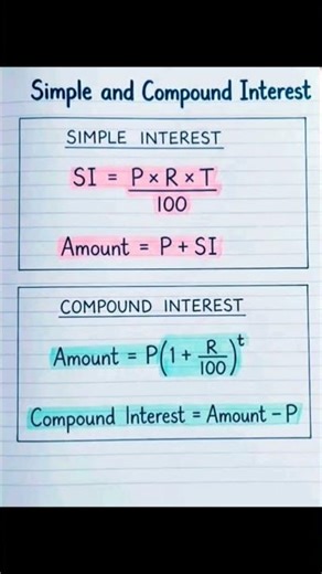 !! S.I formula !! and !! C.I formula !! 👍