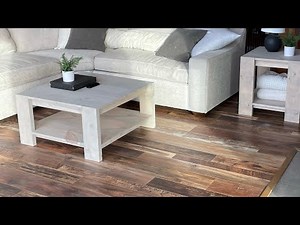 DIY Chunky Leg Square Coffee Table with Free Plans
