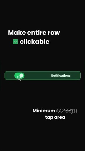 Toggle tap area mistake #UIDesignTips #UXDesign #UIAnimation