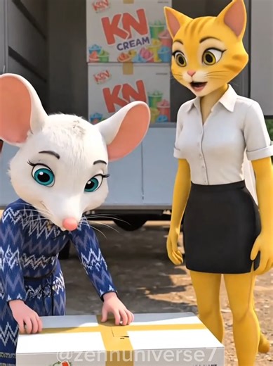 ရေခဲချောင်းသွားလှူမယ့် ကြွက်နီနှင့်နှင်းနု Hnin Nu, Kywat Ni and his manager Mya Mya #aianimation #myanmartiktok