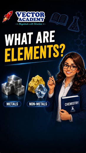 What are Elements? Metals & Non-Metals | Foundation Chemistry | Vector Academy #Shorts