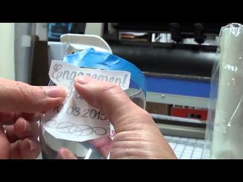 Vinyl Decal on Wine Glass