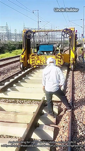 Smarter Railway Track Installation Method! #oddlysatisfying #railway #construction #engineering