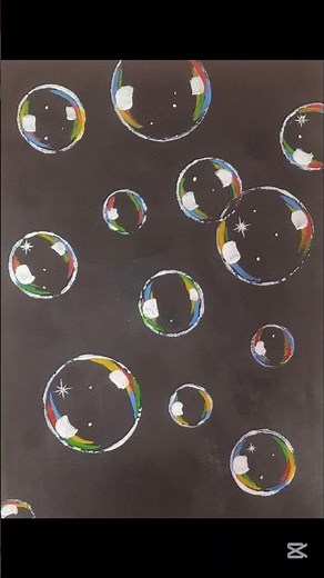 Bubble Painting Tutorial. How To Paint Bubbles l Easy Acrylic Painting #bubble #painting