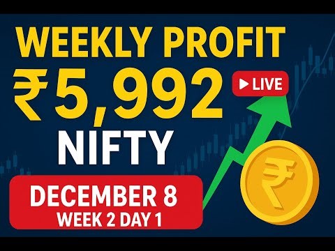 “NIFTY Options Live Trading | ₹5,992 Profit | Week 2 Day 1 | Intraday Strategy”