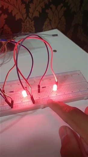 connect LED and resistor.