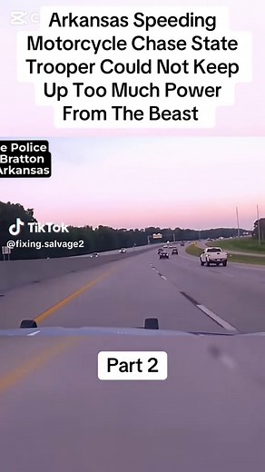 Arkansas Speeding Motorcycle Chase State Trooper Could Not Keep Up Too Much Power From The Beast