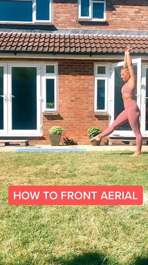 HOW TO FRONT AERIAL! Don’t forget to duet yours! 🤩 #tutorial #frontaerial #flip #howto #tag #gymnastics #fitness @tlfapparel #duet