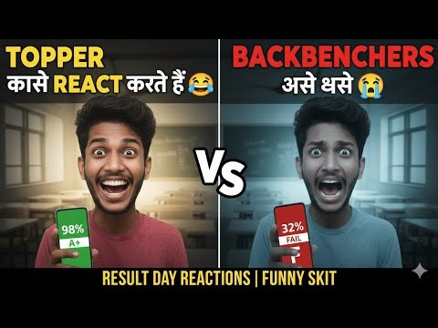 Topper vs Backbencher on Result Day 😂 | Relatable School Life Comedy