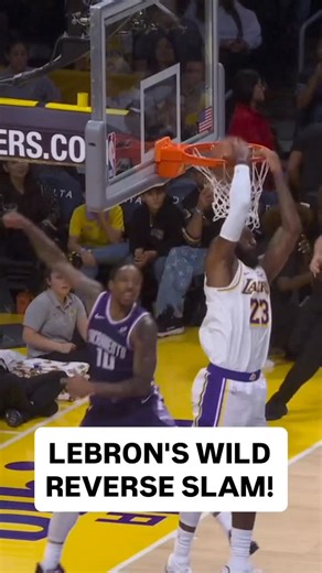 NBA on Instagram: "All the angles of @kingjames' wild reverse slam from tonight! 😮‍💨"