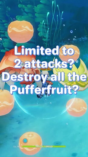 Limited to 2attacks?Destroy all the Pufferfruit #genshin #genshinimpact #genshinimpact40 #genshinimpactfontaine #fyp #genshinedit #genshintips #genshinguide #cattailpub #fontaine #4u