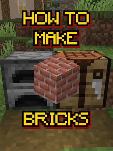 Learn how to craft Bricks in Minecraft. You use them as a building block and as a base for many brick items. You will need (check out our videos if you haven’t crafted them yet): - a furnace (Remember: you can use any log as fuel — not only coal) You will learn: - How to smelt clay balls into bricks - How to craft bricks Like, love, follow and subscribe for more quick Minecraft tips and beginner guides. #minecraft #minecrafttutorial #beginners #gaming #tutorial