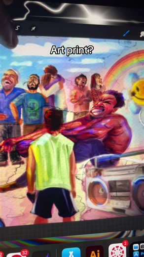 Lmk if yall want this as a art print 🤙🏾🤙🏾 #artcommunity #artprints #artistsoftiktok #digitalart #artists