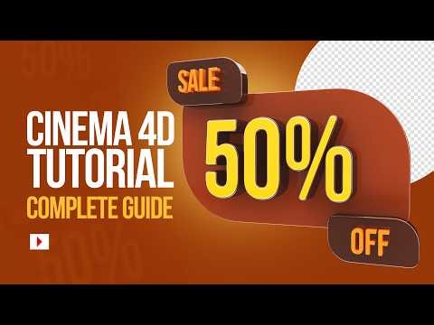 Cinema 4D 3D Text Tutorial for Designers: "50% OFF SALE" #cinema4d