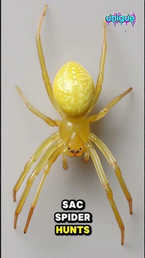 "Jolly Yellow Sac Spider — The Tiny Hunter With a Powerful Night Bite!" #uniquefacts#facts #wildlife