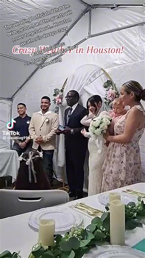 The wedding I officiated that the bride, groom, and the guests will never forget about... Houston weather is always crazy! #fblifestyle #wedding #storm Congratulations: J.c. Torres Denise Martinez wedding