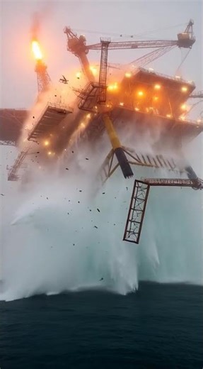 One of the World’s Largest Oil Platforms Collapses in North Sea Storm