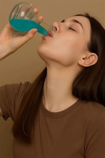 ASMR Girl Drinking Edible Potion Gel 🧪💙 | Magical Jelly Drink Sounds