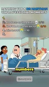 Top 5 Times Dr. Hartman Was Completely Unhinged 😭 #drhartman #familyguy #funnymoments