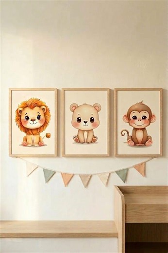 Nursery Themes | Boho Baby Room | Neutral Baby Room | Baby Room Decorations | Safari Nursery Decor | Nursery Artwork | Forest Animal Nursery