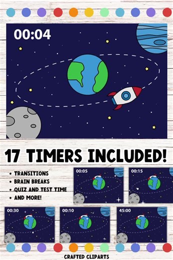 Space Theme Visual Timer Countdown Classroom Management Video Back to School Class Center Transition Brain Break Video Time Science Kids - Etsy
