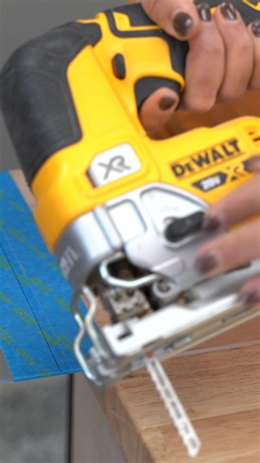 Cutting plexiglass is easier than you think. You can use a regular jigsaw and a jigsaw blade to make a clean cut. #DIYtips #woodworkingtips #diy #DIYTools #DIYHome #diyideas | The DIY Life with Anika