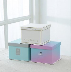 [Hot Item] Wholesale 4 "6" 8 "10" 12 "Birthday Party Wedding Cupcake Box Western Pastry Baking Box Color Paper Window Cake Shaped Packaging Box
