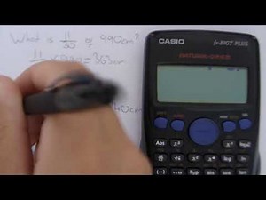 How to find fractions of amounts using a calculator