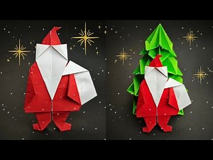 Paper SANTA CLAUS🎅 How to fold origami Santa Claus