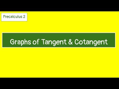 Graphs of Tangent and Cotangent