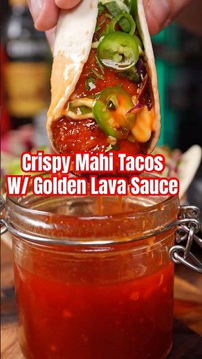 🌮🔥 CRISPY MAHI FISH TACOS w/ GOLDEN LAVA SAUCE 🔥🌮