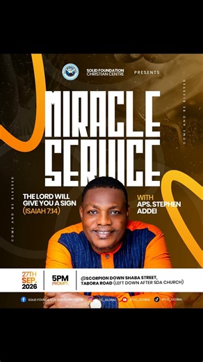 Miracle Service September 2026