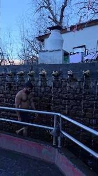 Muktinath Kund snaan ❄️ | A Spiritual Moment in the Himalayas 🇳🇵✨ #nepal #muktinathtemple #pokhara