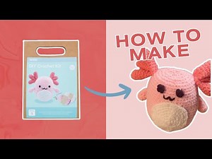 Kmart crochet axolotl diy crochet kit - how to make #kmartaustralia #crochetforbeginners