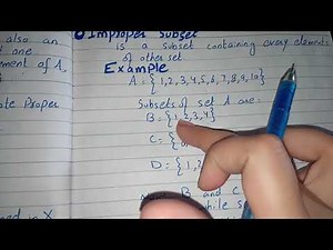 Subset Proper and Improper, Subset and Proper Subset in urdu