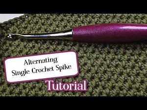 Alternating Single Crochet Spike Stitch Tutorial | Crochet for beginners | Free Crochet Pattern