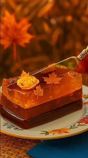 Relaxing ASMR Sounds for Calm & Stress Relief【Autumn Jelly Cake】 #asmr #satisfying #asmrsounds #ai