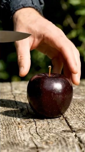Satisfying slicing of apple ASMR