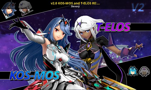 v2.0 KOS-MOS and T-ELOS RE: Pyra/Mythra Mod for Super Smash Bros. Ultimate | SSBU Mods