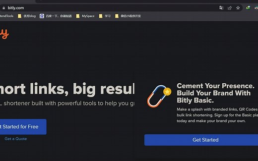bitly功能：生成短链接，可视化点击链接的用户信息（比如地理位置）