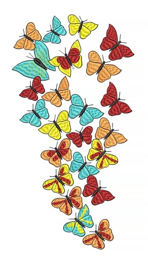 Beautiful Flying Butterflies Embroidery Design | Wilcom E4.2 Tutorial #shorts