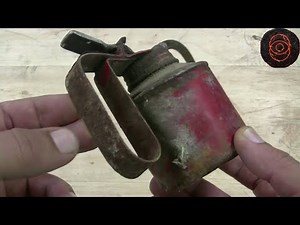 RESTORATION OF OIL CAN OILER 💉 Antique Dented Oiler - Perfect Restoration
