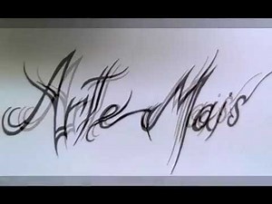 Como fazer letra tipo tribal / How to Draw a Tribal Font