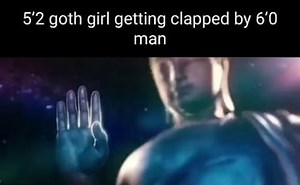 5'2 goth girl getting clapped by man - iFunny