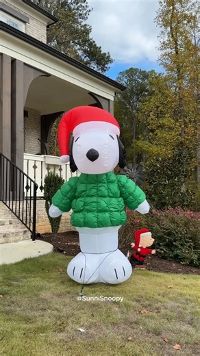 SunniSnoopy on Instagram: "Green puffer coat Snoopy inflatable from @gemmy_industries watch till the end for light 💡 #snoopyinflatable #peanutschristmas #peanuts #snoopy #esnupi #스누피 #christmasdecor #pufferjacketsnoopy #gemmy #snoopymania #snoopylovers #explorepage✨ #explorer"