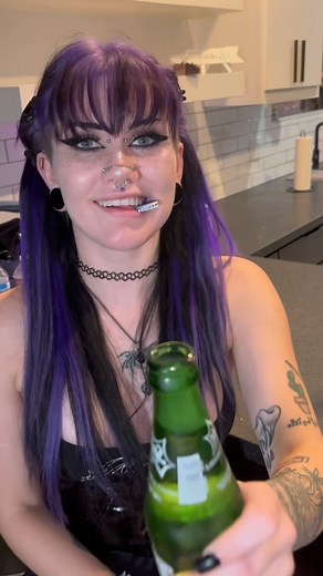 Bella on Instagram: "When I tell you I was shook  • • #gothgirls #altgirls #funny #comedy #partytrick"