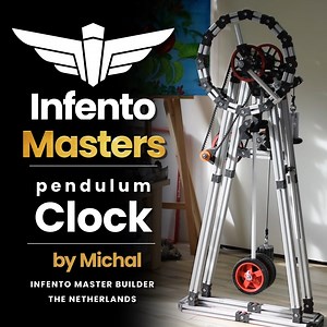 Time is ticking...!! ⏰ Get your Infento Kit now to have it in time for Christmas. Check the timer on the website to know how much time is left. 👉www.infento.com This clock is another magical build from Michal! What a creativity! 😍🤩 | Infento - World's first real constructible rides