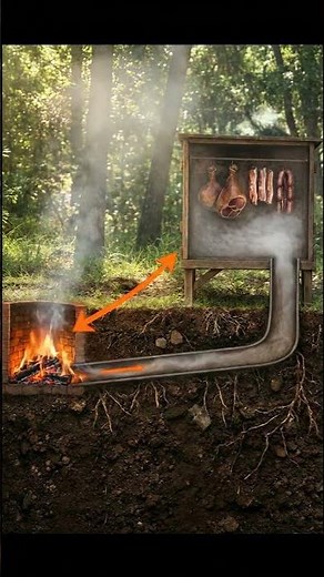 Traditional Cold Smoking System in the Forest | Real DIY Smokehouse Build