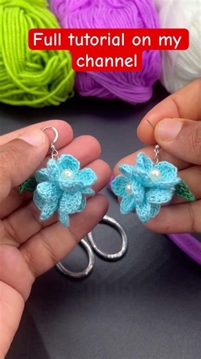 TUTORIAL HERE! 👆 Elegant Crochet Floral Earrings with Pearls | Easy Beginner-Friendly Tutorial