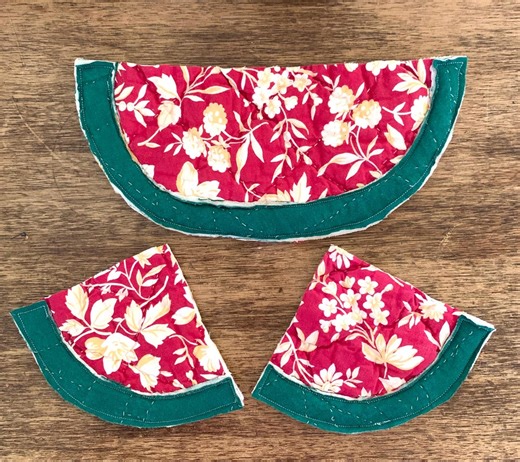 Vintage Quilt Hand Cut Set of 3 Watermelon Slices DIY Patchwork Quilt Sewing Piece Rustic Quilt Applique Piece Summer Watermelon Theme #2 - Etsy